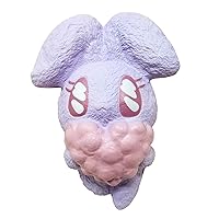 Harajuku Rabbit Cute Animal Slow Rising Squishy Toy (Muppi, Purple, Grape Scented) for Birthday Gifts, Party Favors, Stress Balls, Play at Home & Relieve Stress with Kawaii Squishies for Kids