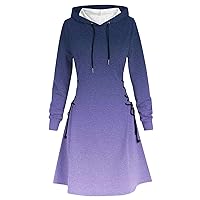 Women's Homecoming Dresses Halloween Casual Long Sleeve Autumn Dress Drawstring Hoodie 2023 Casual, S-2XL