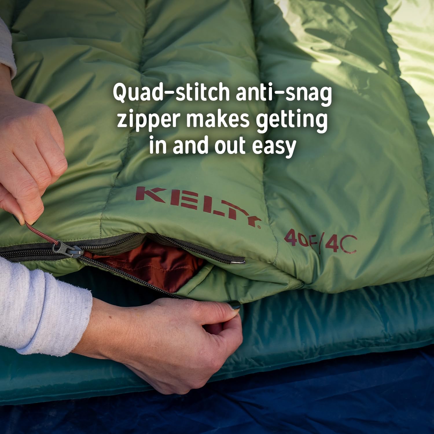 Kelty Cosmic 20 Down Mummy Sleeping Bag for Backpacking, Campers, 550 Fill Power, Recycled Fabrics with PFAS-Free DWR, Designed in Sunny Colorado, USA, 2024 Model