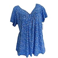 Womens Shirts Dressy Casual Tops Sleeves Blouse Short Shirt Pullover Size Plus Women V Neck Print Women's Blou