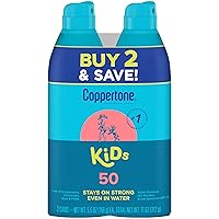 Sunscreen Spray SPF 50, Broad Spectrum, Water Resistant for Kids, #1 Pediatrician Recommended Brand, 5.5 Ounce (Pack of 2)