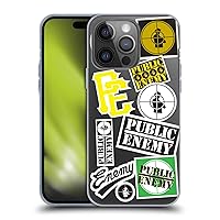 Officially Licensed Public Enemy Collage Graphics Soft Gel Case Compatible with Apple iPhone 14 Pro