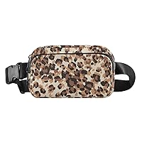 Leopard Panther Skin Pattern Belt Bag for Women Men Water Proof Fashion Waist Packs with Adjustable Shoulder Tear Resistant Fashion Waist Packs for Cycling