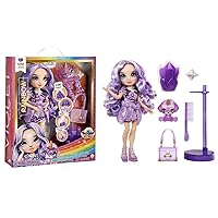 Rainbow High Fashion Doll with Slime & Pet - Violet (Purple) - 28 cm Shimmer Doll with Sparkle Slime, Magical Pet and Fashion Accessories - Kids Toy - Great for Ages 4-12 Years