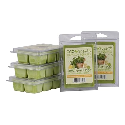 EcoScents Lemongrass Sage Wax Melts, Green