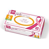 Medline Generation Pink Sense Nitrile Exam Gloves, 250 Count, Small, Powder Free, Disposable, Not Made with Natural Rubber Latex, Multipurpose, Support Breast Cancer with Every Glove