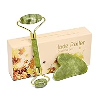 Women's Beauty Tools Jade Roller Two Piece Set Natural Jade For Face - Reduce Wrinkles and Age Puffy Eyes, Firms Skin