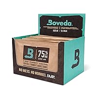 Boveda 75% Two-Way Humidity Control Packs – Size 60 – 12 Pack – Fix Major Moisture Loss/Low RH in Non-Plastic Humidifier – Moisture Absorbers– Humidifier Packs – Individually Wrapped Hydration Packets