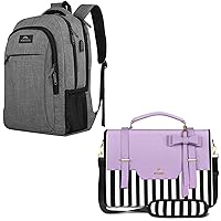 MATEIN Travel Laptop Backpack, Business Anti Theft Slim Durable Laptop Backpack with USB Charging Port, 17 inch laptop bag for women, Large Computer Sleeve Case Briefcase with RFID Pocket & Bow
