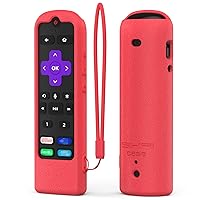 Silicone Remote Case for Roku Voice Remote Pro,Select Series 4K,Plus Series 4K TVs 2024,RCS01R Shockproof Protective Cover for Ultra 2019 2021 with Lanyard for Streaming Stick 4K Remote (Red)