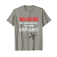Vintage May Spontaneously TALK ABOUT AIRPLANES Pilot Team T-Shirt