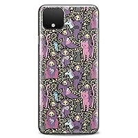 TPU Case Compatible for Google Pixel 8 Pro 7a 6a 5a XL 4a 5G 2 XL 3 XL 3a 4 Soft Funny Silicone Cats Skeleton Hand Skull Clear Slim fit Flexible Lightweight Cute Design Cool Print