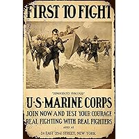 US Marine Corps First to Fight New Tin Sign Vintage Look Aluminum Metal Sign 8x12Inch (T26)