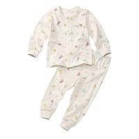100% Organic Cotton Baby 2piece Buttondown Pajama Set- Crayon Animal