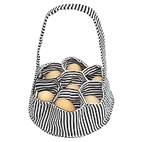 Egg Basket for Fresh Eggs, Fabric Egg Collecting Basket Bags with 7 Pouches Portable Eggs Holder Bag for Chicken Hen Duck Goose Eggs Family