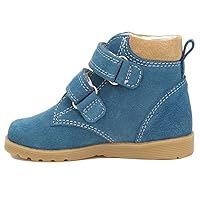 Boys Orthopedic Leather Hi-Top Shoes 81802-007 Sapphire Blue (Toddler/Little Kid)