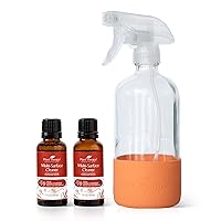 Plant Therapy Germ Fighter Blend Multi-Surface Cleaner Concentrate 30 mL (2-Pack) with Orange Bottle