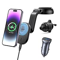 UGREEN Magnetic Wireless Car Charger Mount and 20W Car Charger Bundle