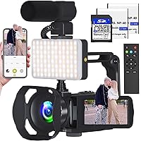 Video Camera, 1080P 30MP Camcorder IR Night Vision Vlogging Camera for YouTube,8k Vlog Camera,Video Recorder,camcorders Video Camera 4k