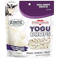 Yogu Drops - All Natural Healthy Yogurt Treat - for Sugar Gliders, Prairie Dogs, Monkeys, Squirrels, Guinea Pigs, Rabbits, Chinchillas, Rats, Marmosets, Degus & Other Small Pets (5.5 oz.)