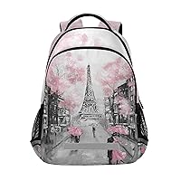 ALAZA Art Paris Eiffel Tower Backpack Purse for Women Men Personalized Laptop Notebook Tablet School Bag Stylish Casual Daypack, 13 14 15.6 inch