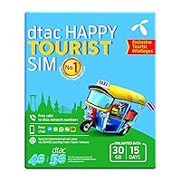 DTAC Local SIM for Thailand 30GB at Max Speed | 15 Days | Prepaid