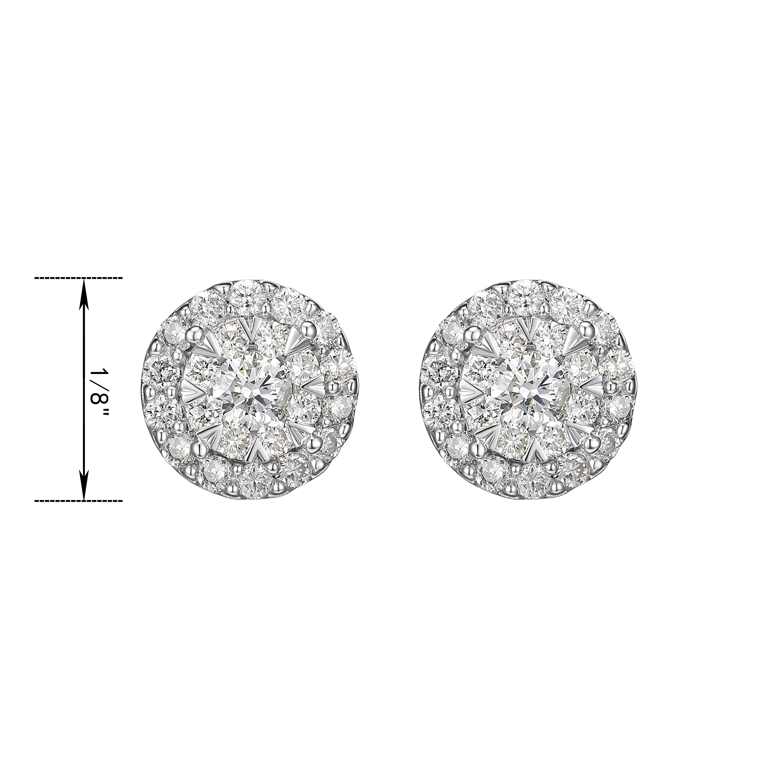 Amazon Collection 1/2 CT TW Lab Grown Diamond Cluster Round 