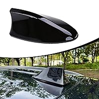 1 PC Car Antenna Decorative Top, Shark Fin Antenna, Modified Car Radio Signal, with Adhesive Tape Base, for Car Trunk SUV (Black)