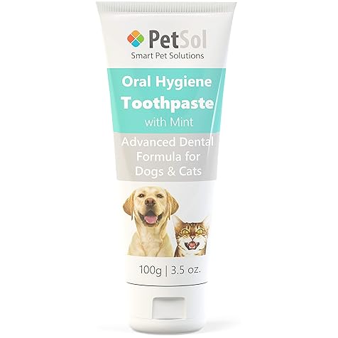 PetSol Toothpaste for Dogs & Cats (100g) Improve Gum, Tooth Health & Oral Hygiene. Freshen Dog Breath Remove & Reduce Plaque. Fresh Breath Dental Care Teeth Cleaning Tartar & Plaque Remover (Mint)