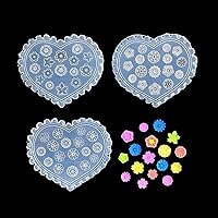 Exquisite Floral and Bow Nail Art Mold Set Nail Carving Mold Resin Casting Mold– 3D Depth, Multiple Designs, Suitable for Epoxy Resin UV Resin Polymer Clay (Pack 9)