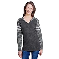 Ladies Gameday Mash-Up Long Sleeve Fine Jersey Tee (3534)