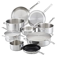 Thomas Keller Insignia by Hestan - Stainless Steel 11 Piece Cookware Set, Induction Cooktop Compatible