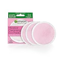 SkinActive Micellar Cleansing Eco Pads, Reusable, 3 Ultra-soft Microfiber Pads, 1 Count (Packaging May Vary)