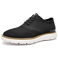Men's Casual Sneakers Dress Shoes - Comfort Dress Sneakers Mesh Knit Lightweight Breathable Formal Oxford Business Shoes