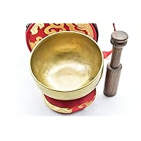 4 Inch Authentic Antique Old TibetanHand Hammered Himalayan Yoga Meditation Bowls-included Mallet, Cushions and Carry Box Handmade in Nepal