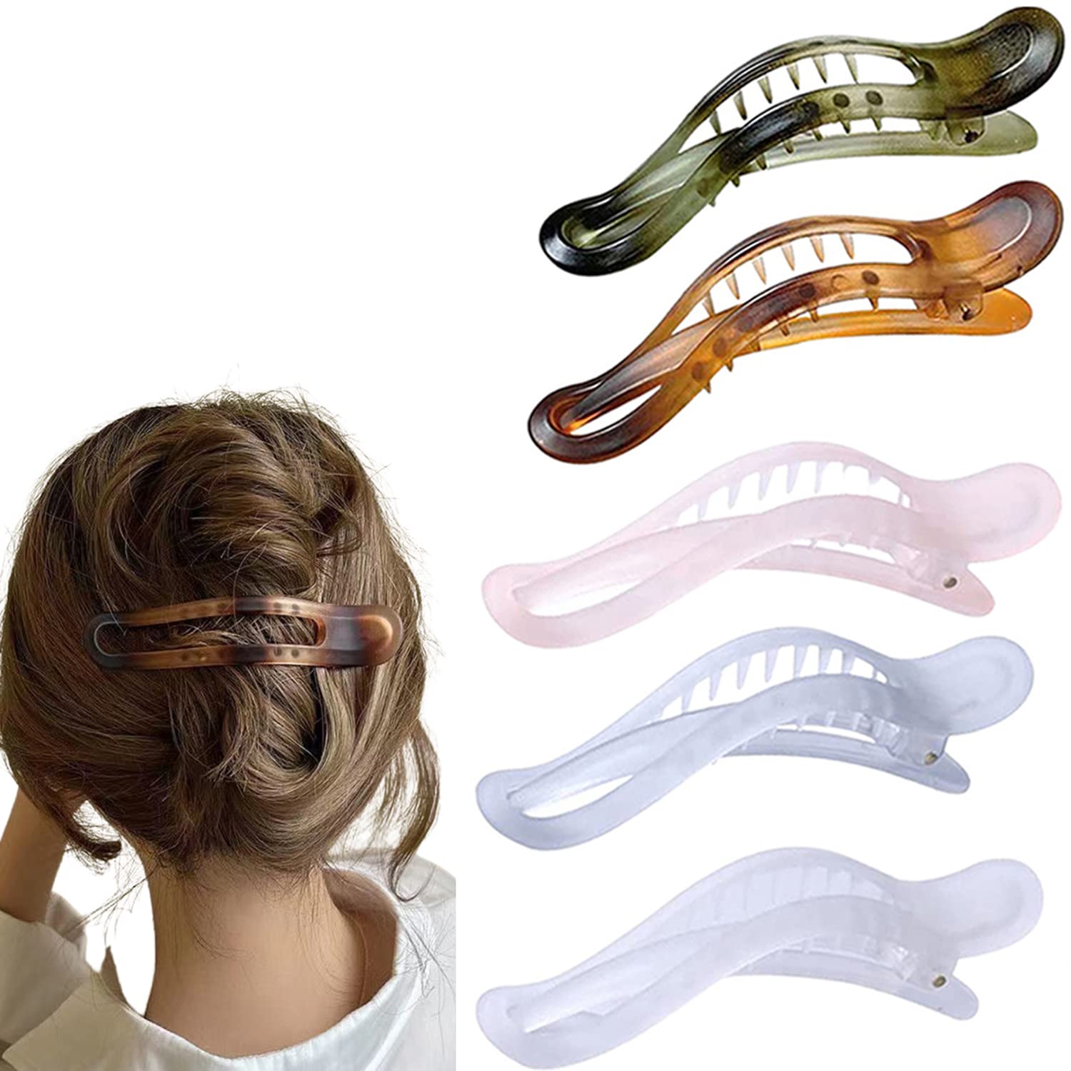Mua Hair Claw Clips for Women,Claw Clips for Thin Hair Alligator Hair Clips  Strong Hold Big Hair Clips 5 Color Fashion Hair Styling Accessories Gifts  for Women Girls trên Amazon Mỹ chính