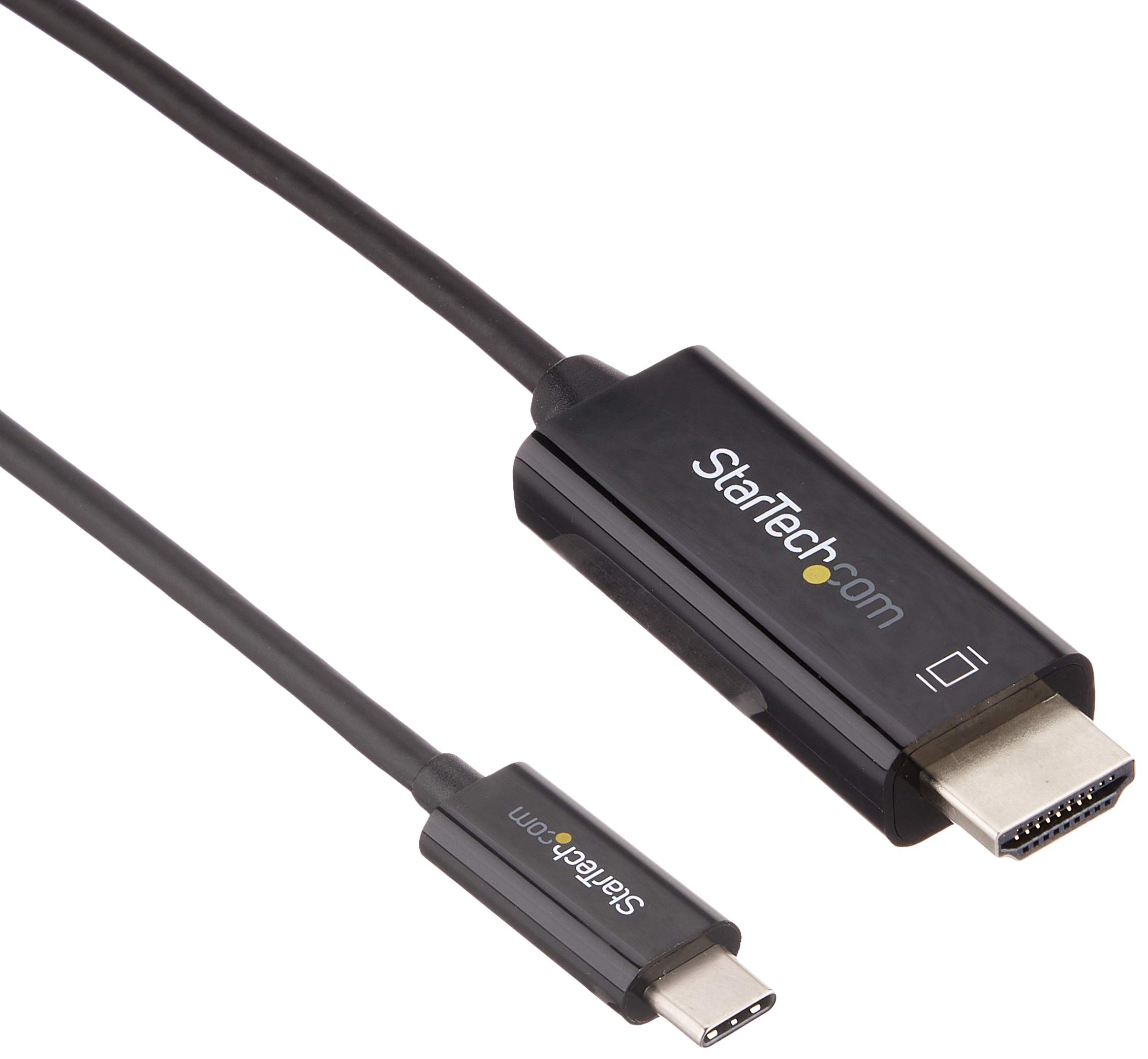 StarTech.com 3ft (1m) USB C to HDMI Cable - 4K 60Hz USB Type C to HDMI 2.0 Video Adapter Cable - Thunderbolt 3 Compatible - Laptop to HDMI Monitor/Display - DP 1.2 Alt Mode HBR2 - Black (CDP2HD1MBNL)