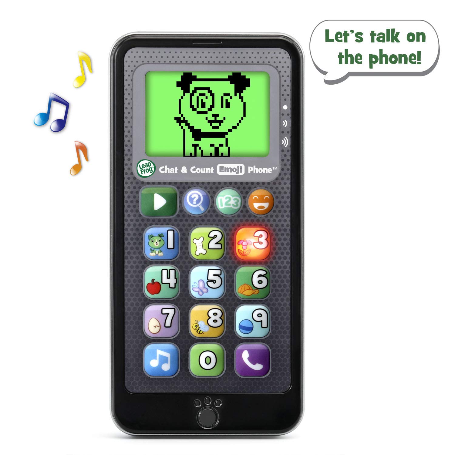 LeapFrog Chat and Count Emoji Phone, Black
