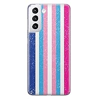 laumele Transgender Phone Case Compatible with Samsung s22 Plus Clear Flexible Silicone Gay Pride Shockproof Cover