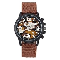 Avaner Uhren Herren Nylon Armband: Armbanduhr mit Camouflage Zifferblatt Quarz Uhr Sport Outdoor Aktivität Herrenuhr Analog Uhr für Männer