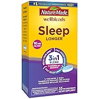 Wellblends Sleep Longer, Melatonin 10mg, L theanine 100 mg, and GABA 100mg, Sleep Supplement, 35 Tri-Layer Tablets