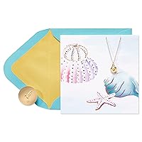 Papyrus Blank Card With Necklace For Her - Jewelry By Papyrus Collection (Seashell Necklace)