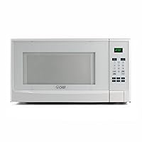 COMMERCIAL CHEF 1.4 Cubic Foot Microwave with 10 Power Levels, Small Microwave with Push Button, 1100 Watt Microwave with Digital Control Panels, Countertop Microwave with Timer, White
