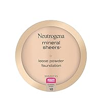 Mineral Sheers Lightweight Loose Powder Makeup Foundation with Vitamins A, C, & E, Sheer to Medium Buildable Coverage, Skin Tone Enhancer, Face Redness Reducer, Classic Ivory 10,.19 oz