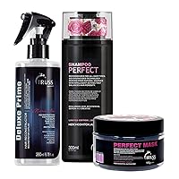 TRUSS Perfect Hair Mask with Collagen, Keratin & Hyaluronic Acid - Deep Conditioning Hair Treatment Bundle with Perfect Shampoo Alexandre Herchcovitch and Deluxe Prime Hair Treatment