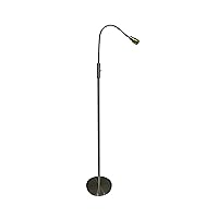 402071-39 FOCUS Adjustable Beam LED Floor Lamp, Aluminum, Gold