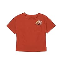 Lucky Brand Girls' Short Sleeve Graphic T-Shirt, Tagless Cotton Tee with Fun Designs, Hot Sauce Pocket, 7
