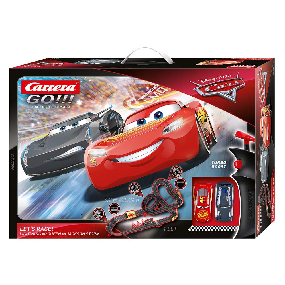 Mua Carrera Go!!! Disney Pixar Cars Let's Race Track Set,  m Electric Carrera  Track with Lightning McQueen & Ramirez Toy Cars with 2 Hand Controls & Track  Parts, From 6 Years