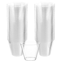 Clear Disposable Plastic Cups - 9 oz. (72 Pieces) - Perfect for Parties and Celebrations