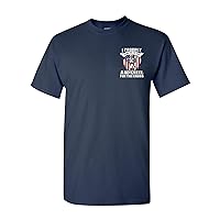 I Proudly Stand for The Flag Kneel for The Cross Front Back DT Adult T-Shirt Tee